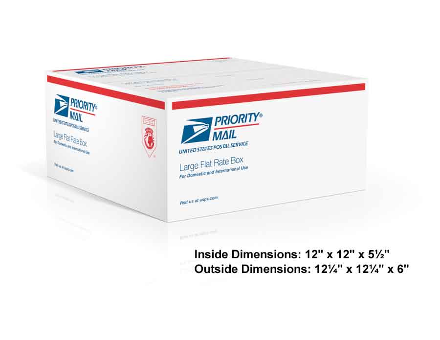 usps priority large flat rate box dimensions