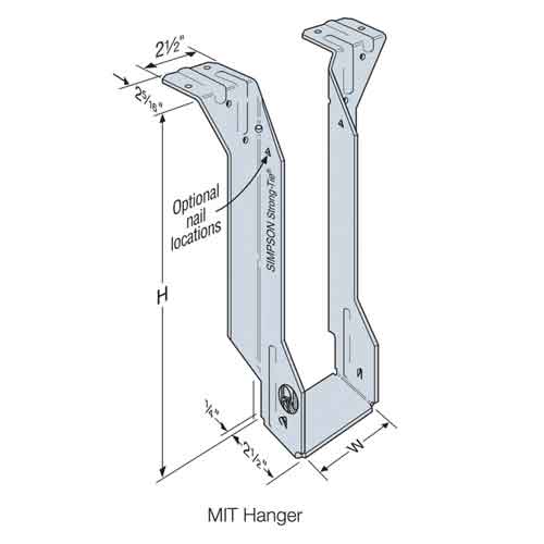 Simpson Strong Tie MIT311.88-2 Top Flange Double 5 x 11-7/8 I-Joist  Hangers