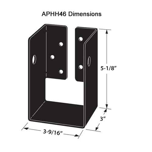 Simpson Strong-Tie APHH46 4 x 6 or 4 x 8 Concealed Flange Heavy 