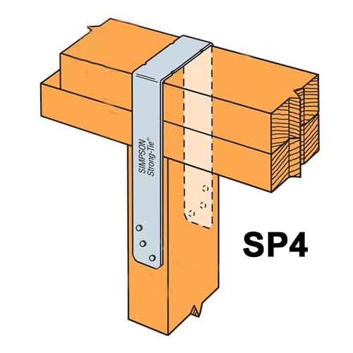 Simpson Strong-Tie SP4Z ZMax® U-Shaped Stud Plate Tie
