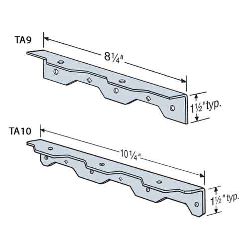 Simpson Strong Tie TA10ZKT Staircase Angles - 2 Angles with 10 Screws